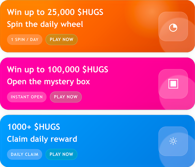 HUGS engagement widget product preview