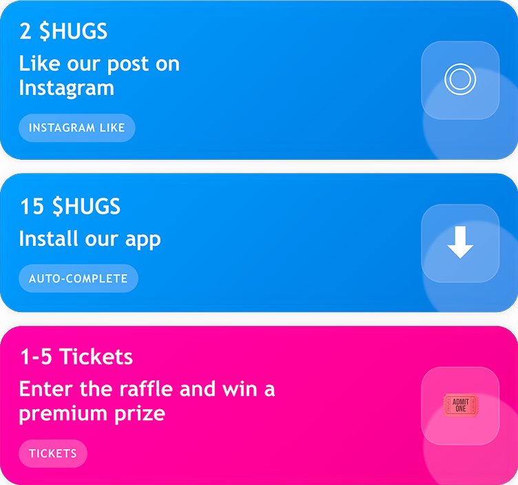 HUGS social quest screen